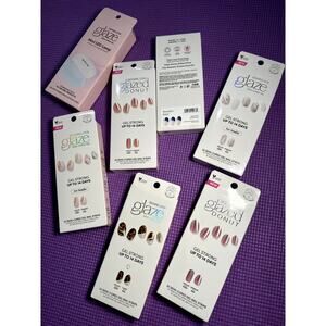 Dashing Diva Lot Glazed Donut & Glaze Semi Cured Gel NEW Mini LED Lamp Press On